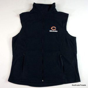 NFL Chicago Bears Dunbrooke Fleece Vest Women's 2XL Embroidered Logo Navy Blue